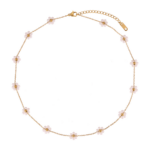 Colar flores brancas