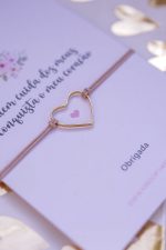 Pulseira coração aberto