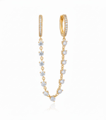 Brinco corrente de zirconias