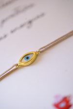 Pulseira olho turco com madrepérola
