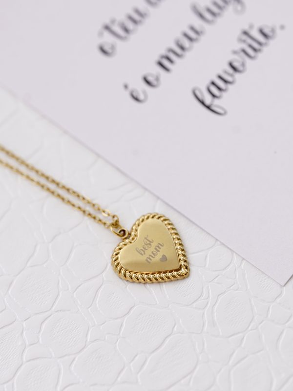 Colar coração de mãe