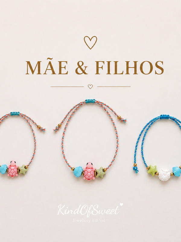 Pulseiras mãe e filha e filho