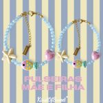 Mãe e filha Pulseiras peixinho